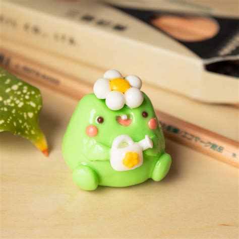 Strawberry Frog Clay Figurine Polymer Clay Crafts Diy Clay Crafts
