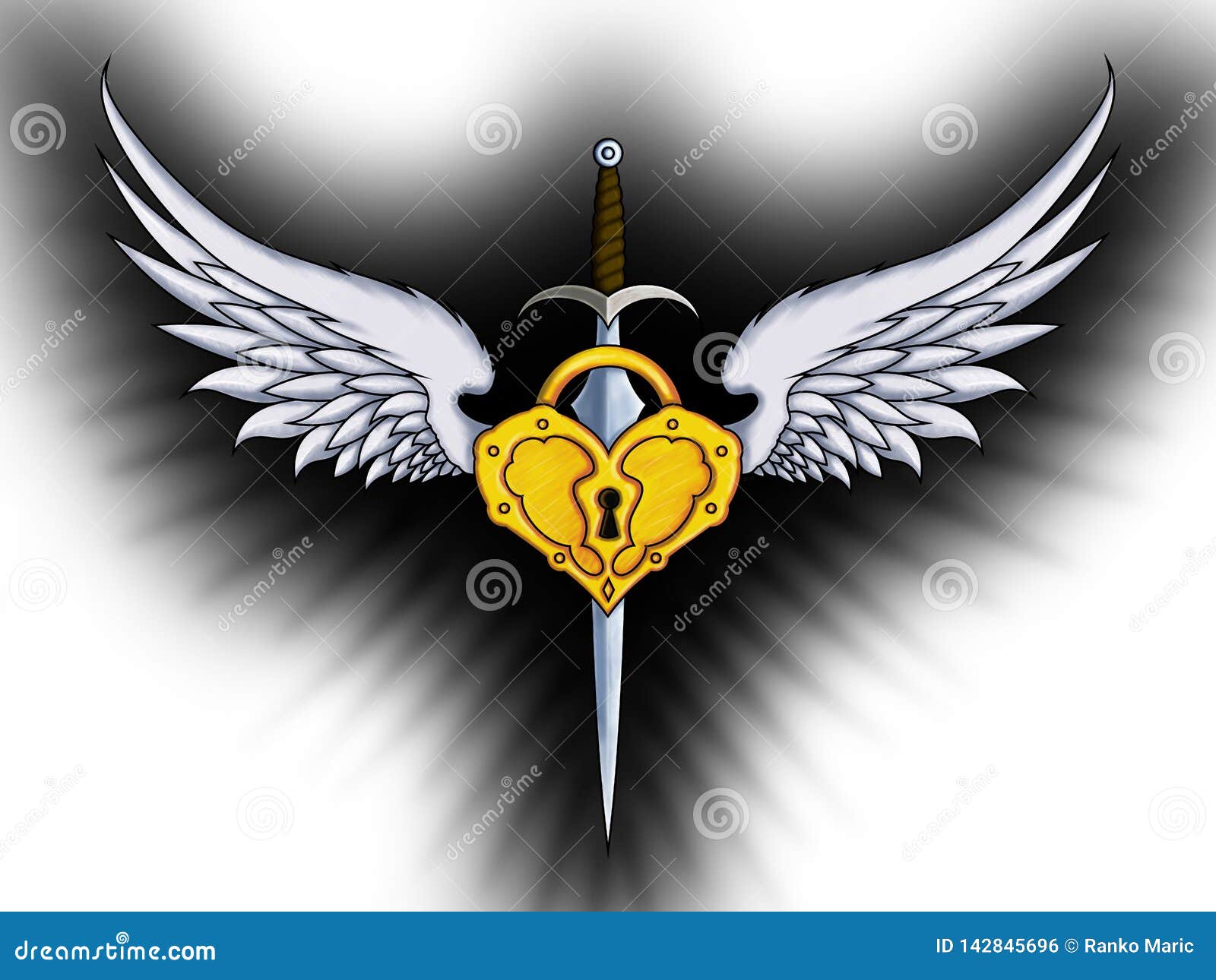 Sword And Wings Stock Photo Cartoondealer Com 42668958