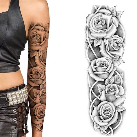 Stunning Rose Tattoo Arm Sleeve Ideas & Inspiration