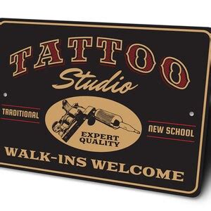 Tattoo Artist Gift Custom Tat Shop Sign Tattoo Studio Decor