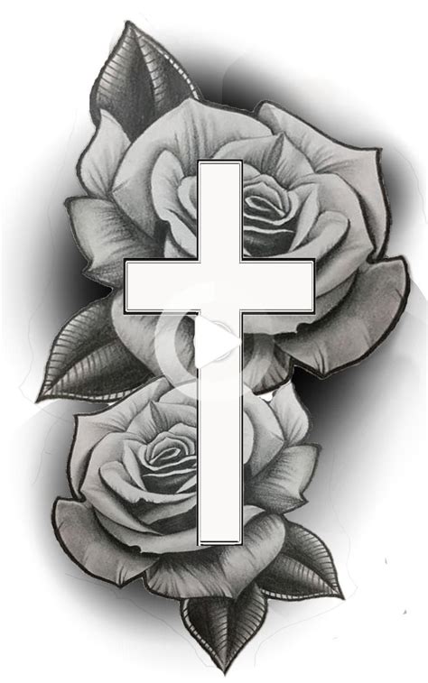 Tattoo Cross With Roses