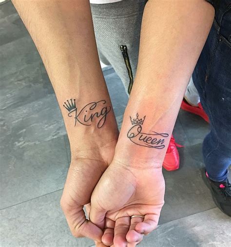 Tattoo Queen King Tatuagem Casal Tatuagem Na M O Tatuagem De M O