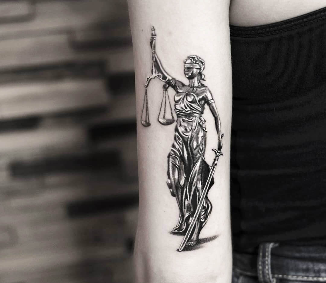 Tattoo Scales Of Justice Meaning & Design Ideas