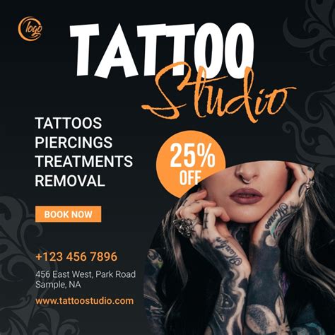 Tattoo Studio Ad Postermywall Tattoo Studio Ad Postermywall