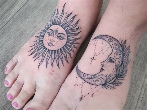 Tattoo Sun And Moon Image Sun Tattoos Tattoos Ankle Tattoo Designs