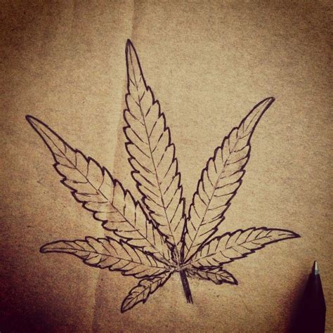 Tattoo Weed Leaf Drawings Best Tattoo Ideas