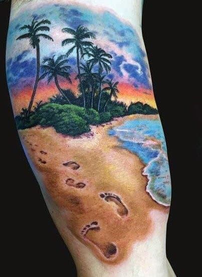Tattoos Footprints In The Sand Tattoo Designs Tattoo Footprints In