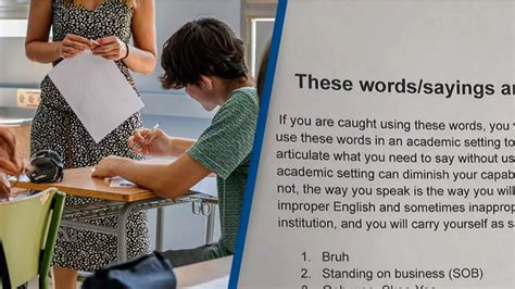 Teacher Reveals List Of Words That Are Banned In Their Classroom And Teacher Reveals List Of Words That Are Banned In Their Classroom And