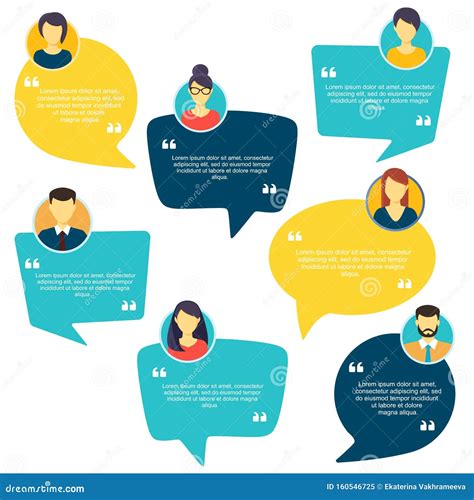 Testimonial Speech Bubble Concept Customer Feedback For Info Graphic