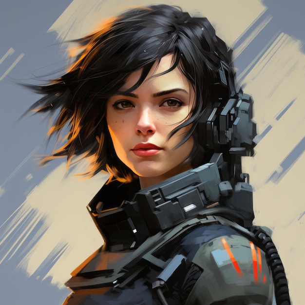 The Fierce Aura Unveiling The Cyberpunk Beauty With A Deadly Head Shot