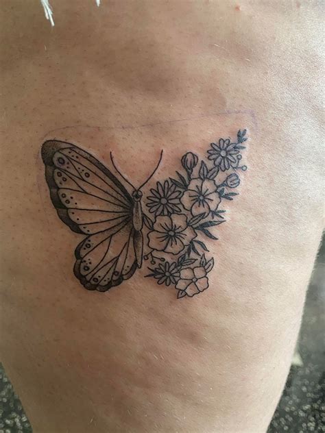 The Hidden Symbolism Of Half Butterfly Half Flower Tattoos Unveiling
