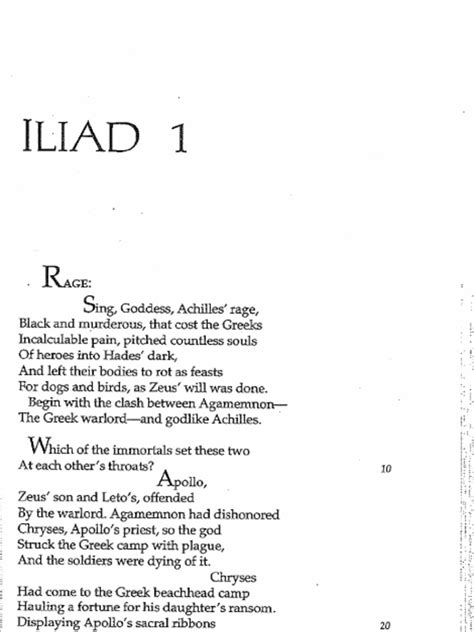 The Iliad Or The Poem Of Honor Ad Fontes