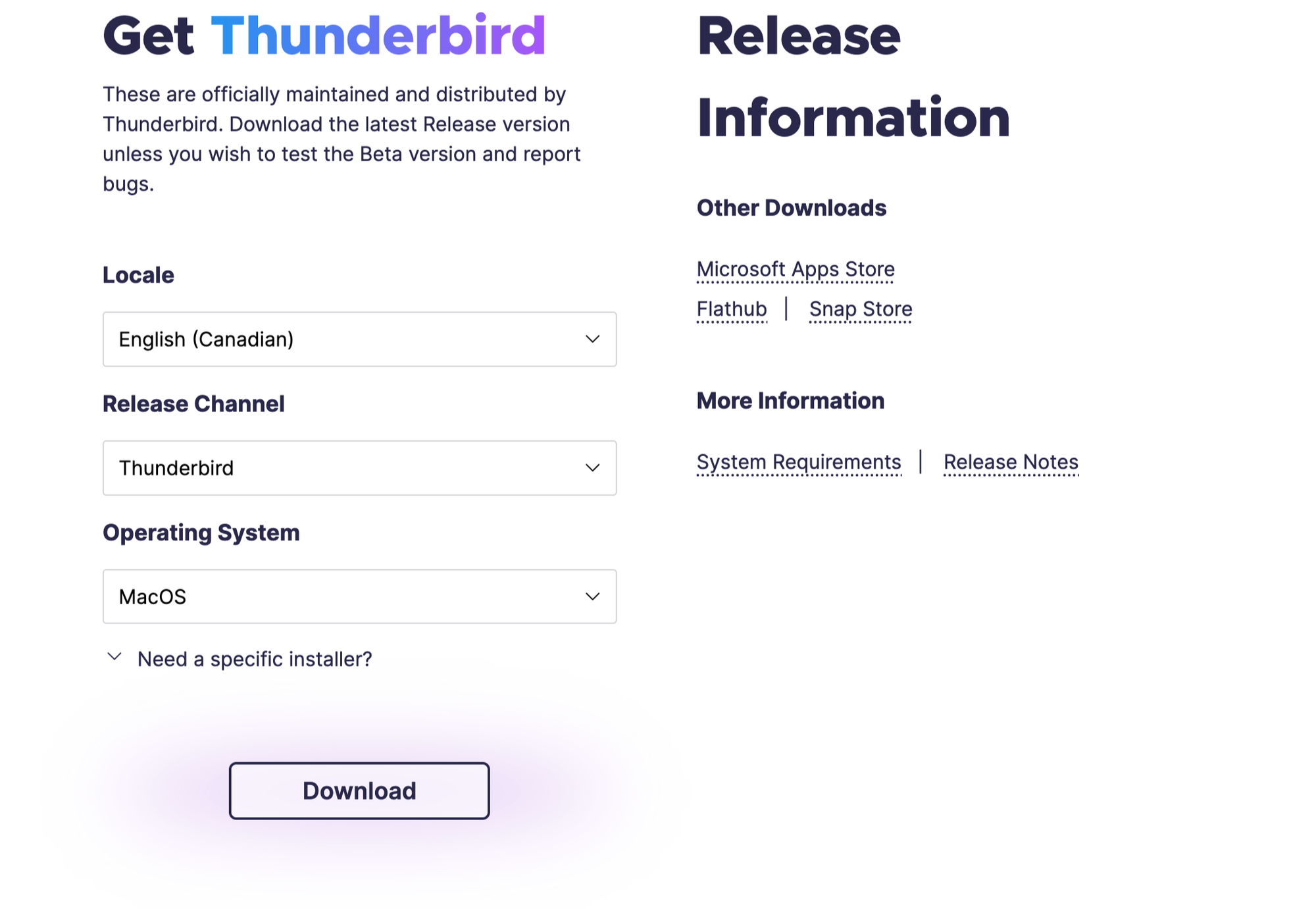 The New Thunderbird Website Has Hatched The Thunderbird Blog