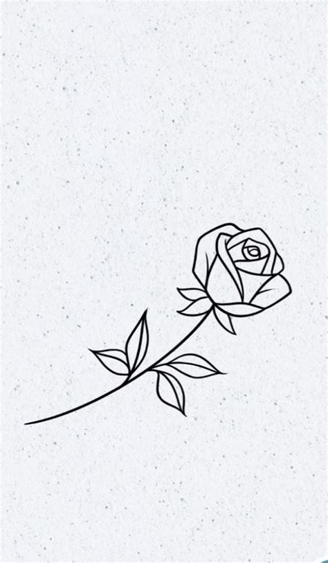 Tiny Rose Stencil Tattoo Rose Drawing Tattoo Rose Tattoo Stencil