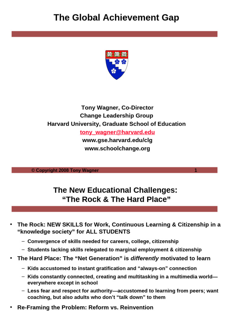 Tony Wagner's Guide to Critical Thinking Agility