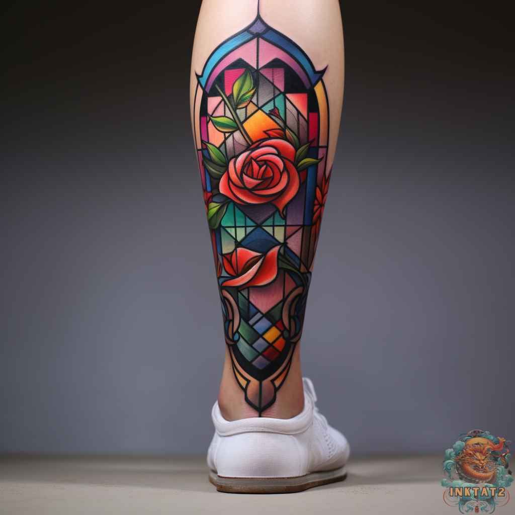 Top 100 Best Stained Glass Tattoos For Women Window Design Ideas