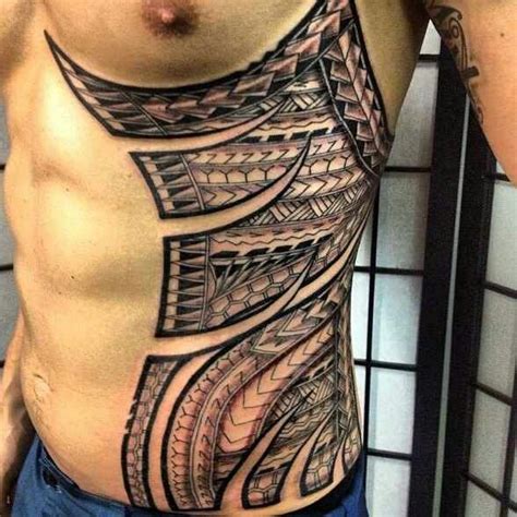 Top 40 Best Tribal Rib Tattoos For Men Manly Ink Design Ideas