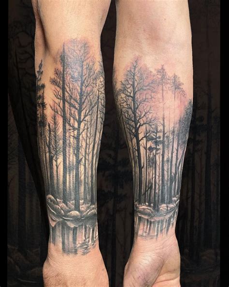 Top More Than 78 Forest Tattoo On Arm In Coedo Com Vn