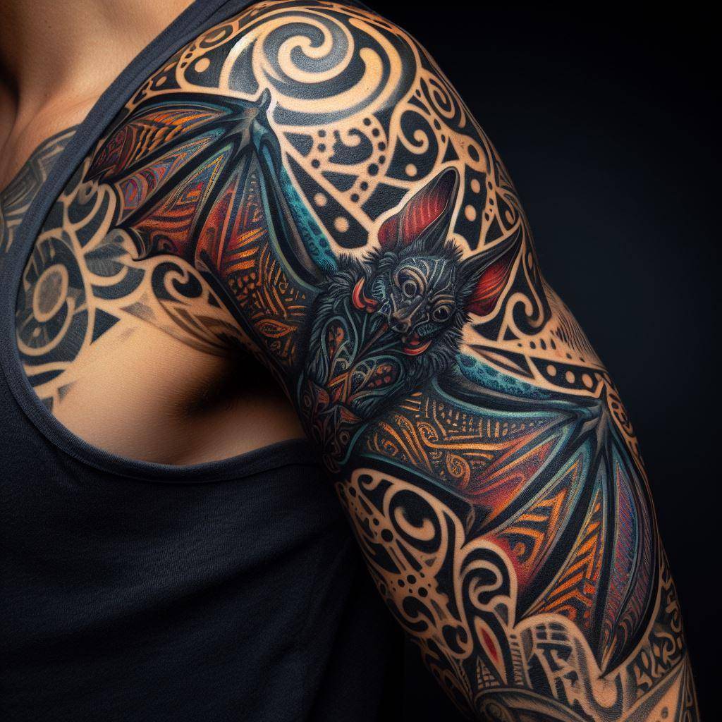 Traditional Bat Tattoo