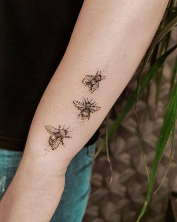 Traditional Bumble Bee Tattoo