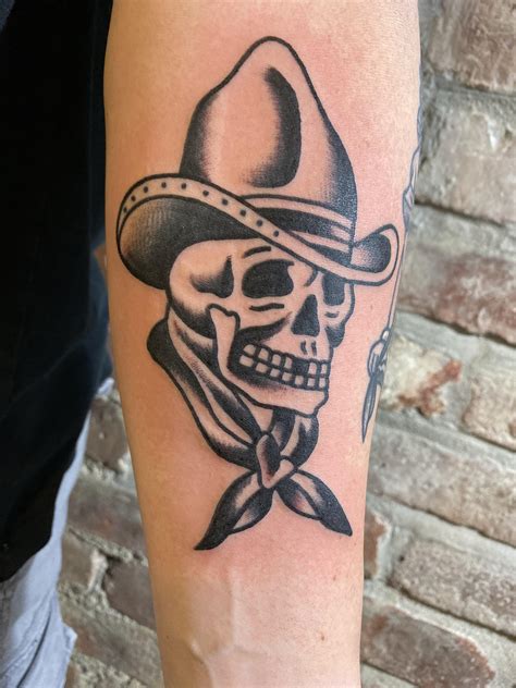 Traditional Cowboy Skull Cowboy Tattoos Traditional Tattoo Skull