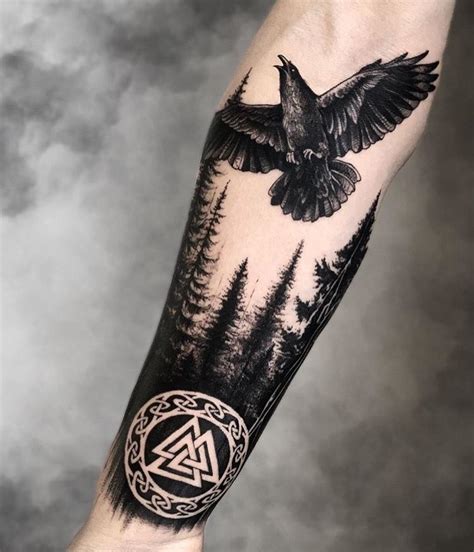 Traditional Viking Raven Tattoo: Symbolism & Design Ideas