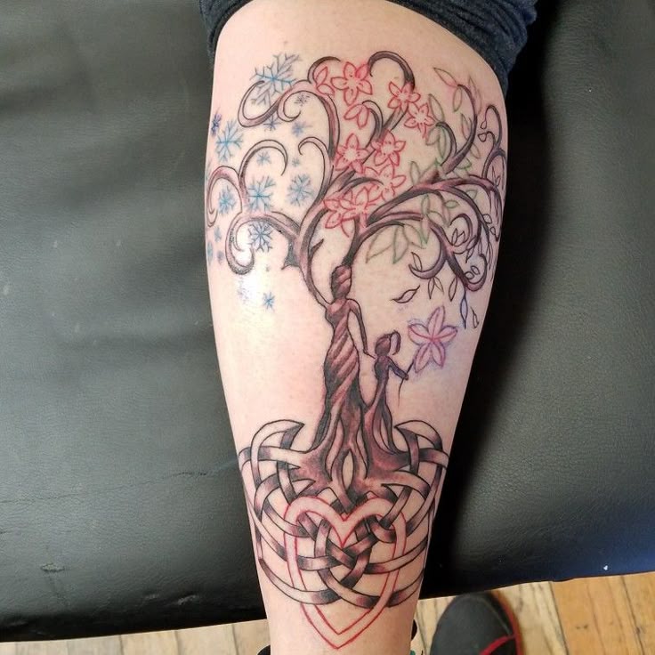 Tree Of Life Tattoo Mother Daughter 4 Seasons Celtic Heart In Roots