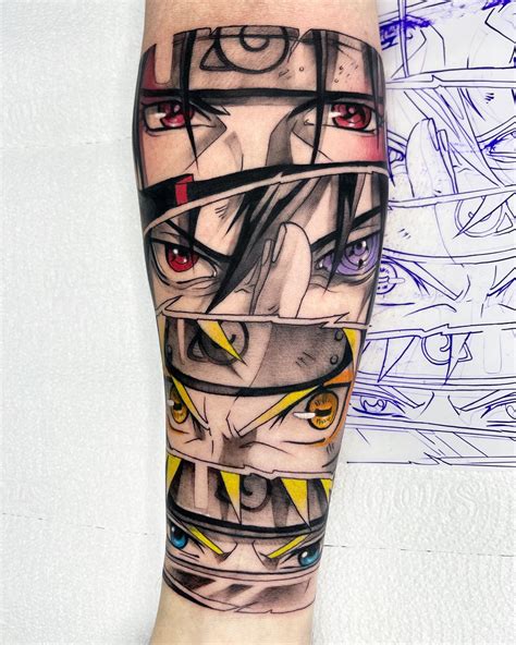Tye Tremblay Tattoo Naruto Inspired Eyes Done Using Electrum Ink Electrumink Narutotattoo Narutotattoos Instagram