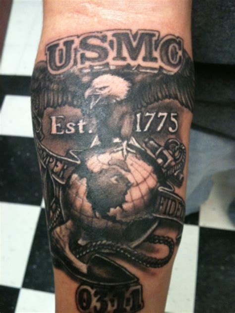 Usmc Tattoo Designs And Meaning Usmc Tattoo Ideas And Pictures Usmc