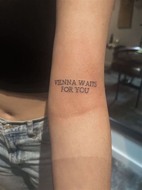 Vienna Waits For You Tattoo: Unique Design Ideas