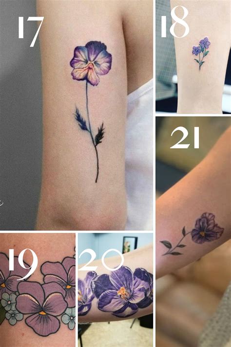 Violet February Birth Month Flower To Tattoo Birth Flower Tattoos