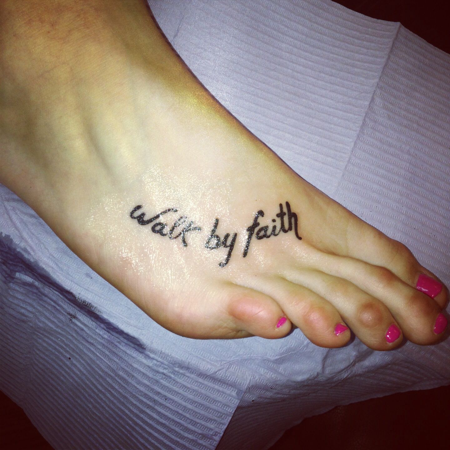 Walk By Faith Tattoo: Foot Design Ideas & Inspiration