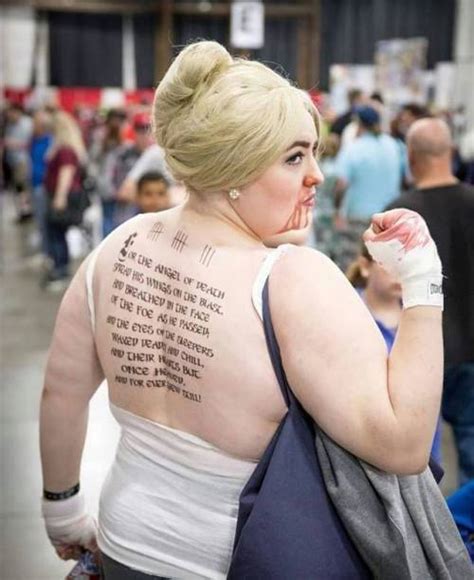 What Does Pam S Back Tattoo Say In Archer