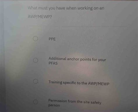 What Must You Have When Working On An Awp Mewp Ppe Additional Anchor Points For Your Pfas Algebra