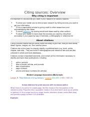 Why Citing Is Important Pdf Why Citing Is Important It S Important To