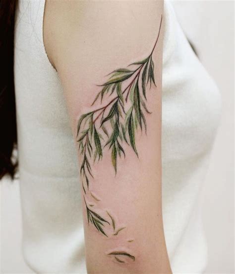Willow Tree Branch Tattoo