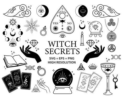Witchcraft Svg Clipart Magic Svg Logo And Tattoo Design Etsy Witch