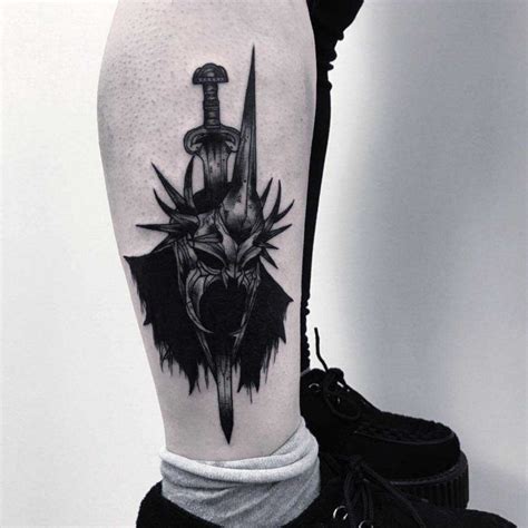 Witchking Of Angmar Tattoo On Leg Best Tattoo Ideas Gallery