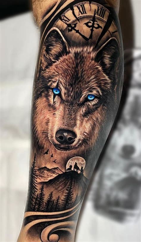 Wolf Arm Sleeve Tattoo Ideas & Designs