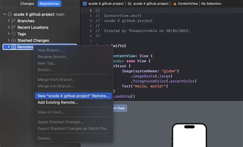 How to Remove Repository After Copy in Xcode
