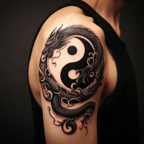 Yin Yang Dragon Tattoo: Balanced Power Ink Ideas